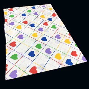 Vintage 80s SEARS Young at Heart Bedding Standard Pillow Sham Rainbow Textile